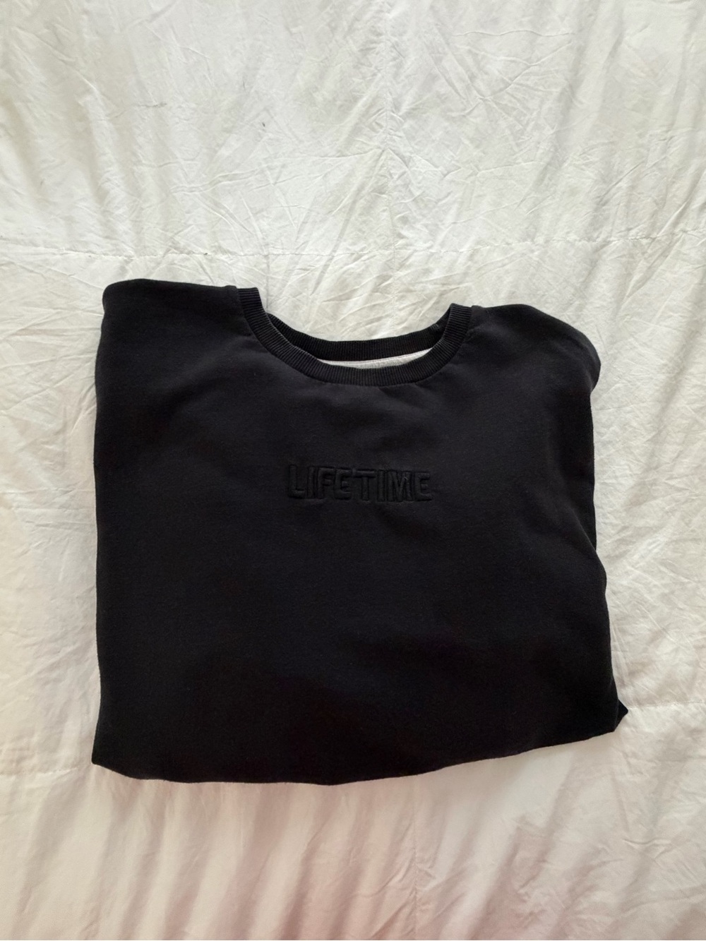 Embroidered Crewneck Sweater - Black